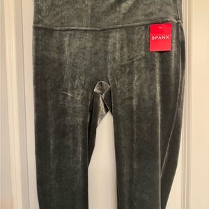 SPANX Charcoal Velvet Leggings